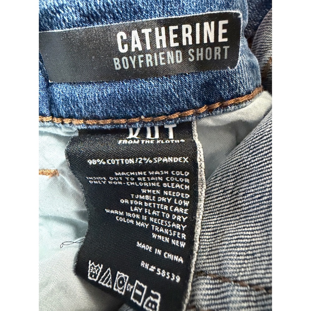 Kut from the Kloth Catherine Boyfriend Shorts Womens‎ 22W Blue Excellent Raw Hem - Picture 5 of 5